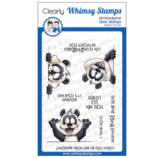 Whimsy Stamps Clear Stamp - Panda Peekers